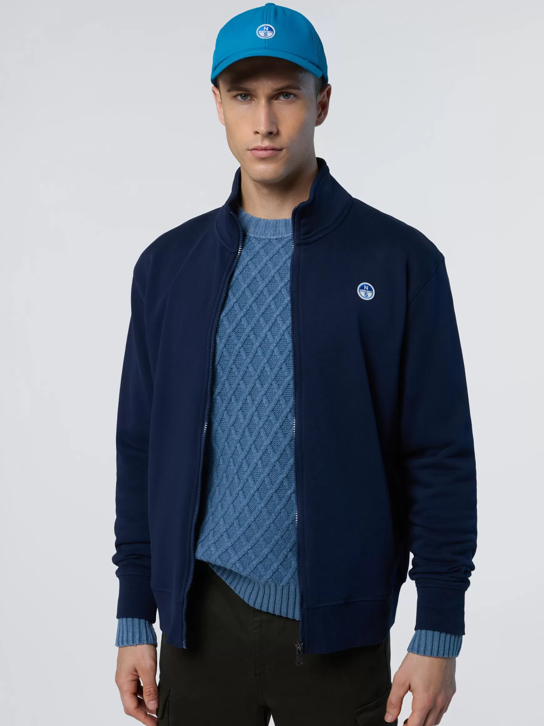 North Sails Full-zip sweatshirt with logo>Uomo Felpe