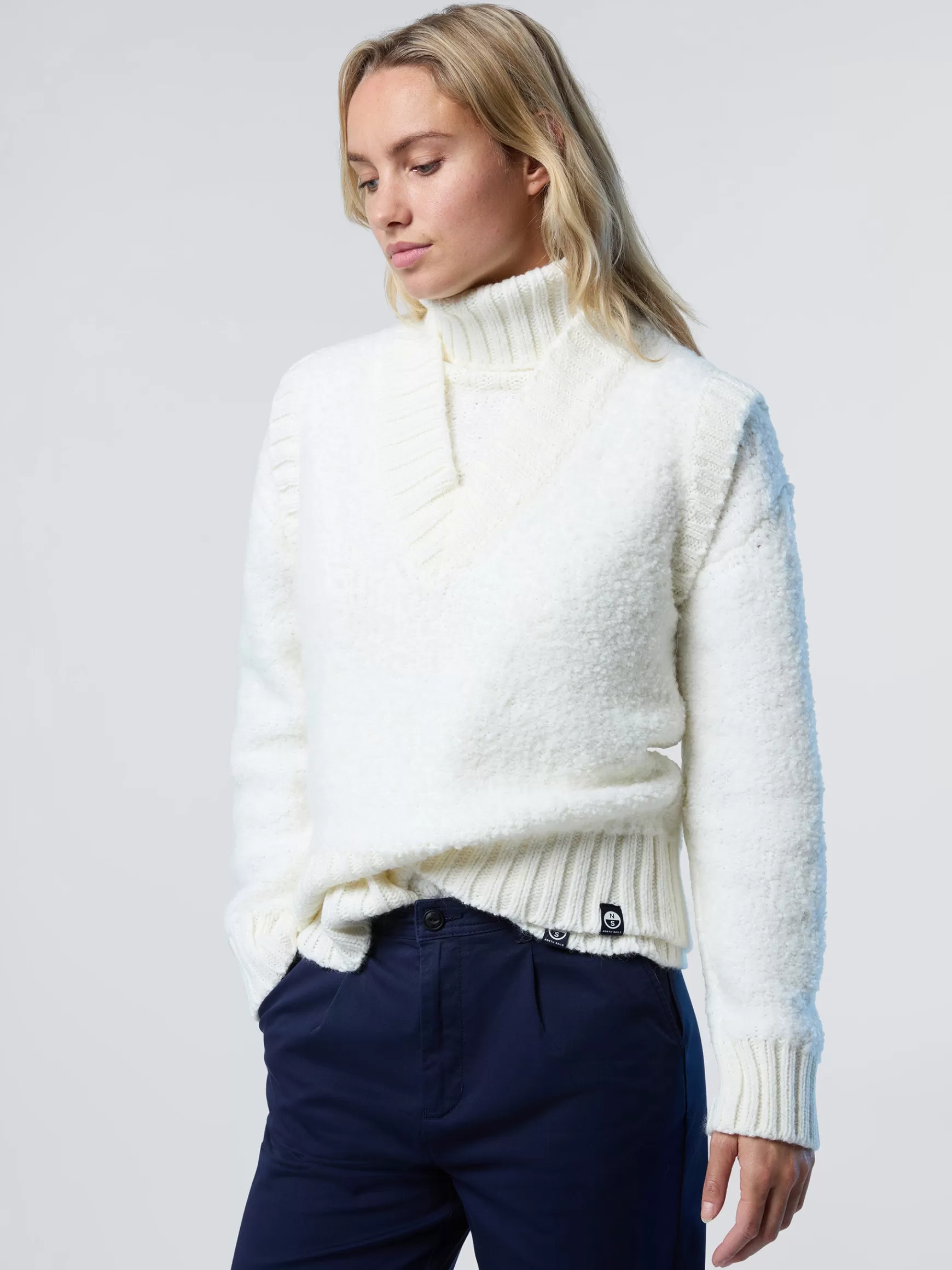 North Sails Gilet in bouclé con scollo a V>Donna Shop By Look | Maglioni E Cardigan