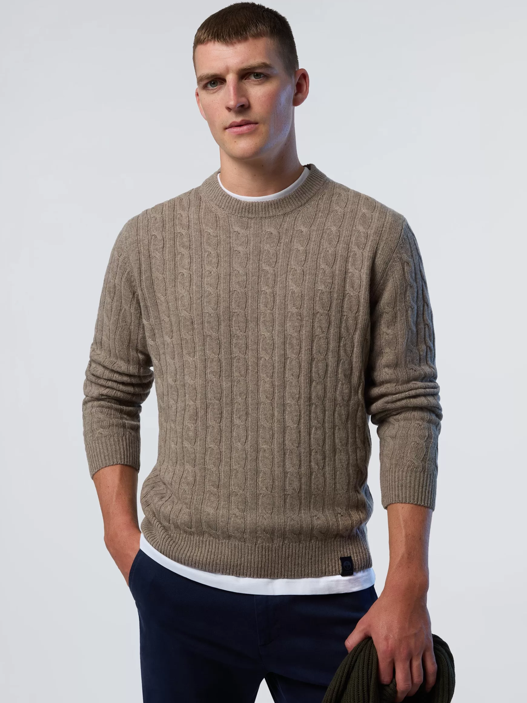 North Sails Maglione in cashmere a trecce>Uomo Shop By Look | Maglioni E Cardigan